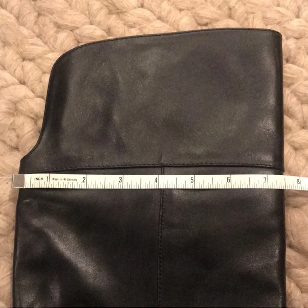 Tory Burch Black Leather Over the Knee-High Boots